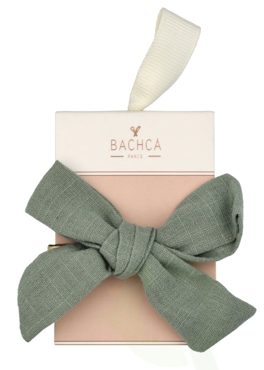 Bachca Paris Alice Bow Hair Clip 1 piece Green in de groep BEAUTY & HEALTH / Haar & Styling / Haaraccessoires bij TP E-commerce Nordic AB (D03137)