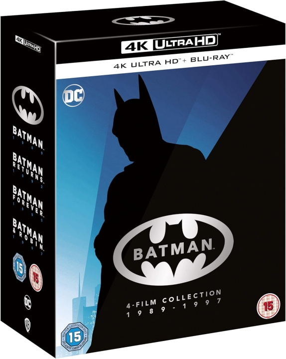 BATMAN (1989-1997) Batman / Returns / Forever / Batman and Robin (4 Films) 4K Ultra HD + Blu-Ray in de groep HOME ELECTRONICS / Audio & Beeld / TV & Accessoires / Films / Blu-ray bij TP E-commerce Nordic AB (D03452)