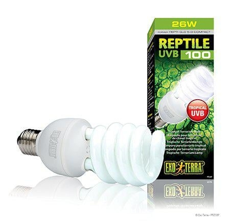 Exoterra Reptielen UVB 100 fluorescentielamp 25W E27 - (220.1871) in de groep HUISHOUDEN & TUIN / Huisdieraccessoires / Accessoires voor terraria bij TP E-commerce Nordic AB (D03978)