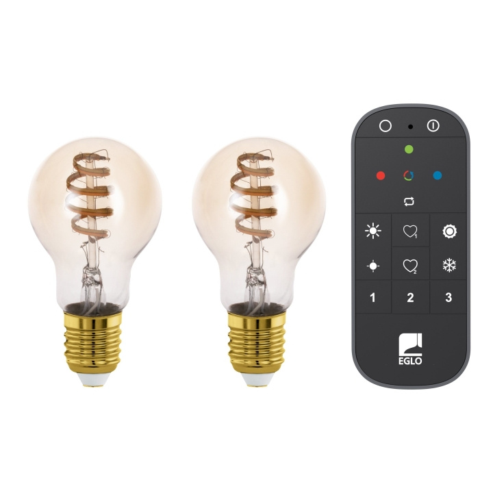 Eglo Set van 2x E27 A60 amber, afstandsbediening - TW - Zigbee, Bluetooth in de groep HUISHOUDEN & TUIN / Smart home / Slimme verlichting bij TP E-commerce Nordic AB (D03997)