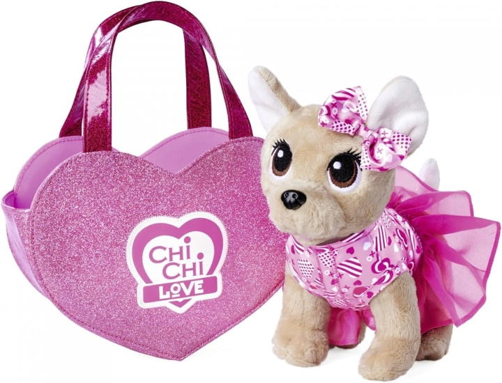 Chi Chi Love Chichi LOVE - Pluche hond met hartvormige tas (23 cm) (105890055) in de groep SPEELGOED, KINDER- & BABYPRODUCTEN / Babyspeelgoed / Knuffels bij TP E-commerce Nordic AB (D04003)