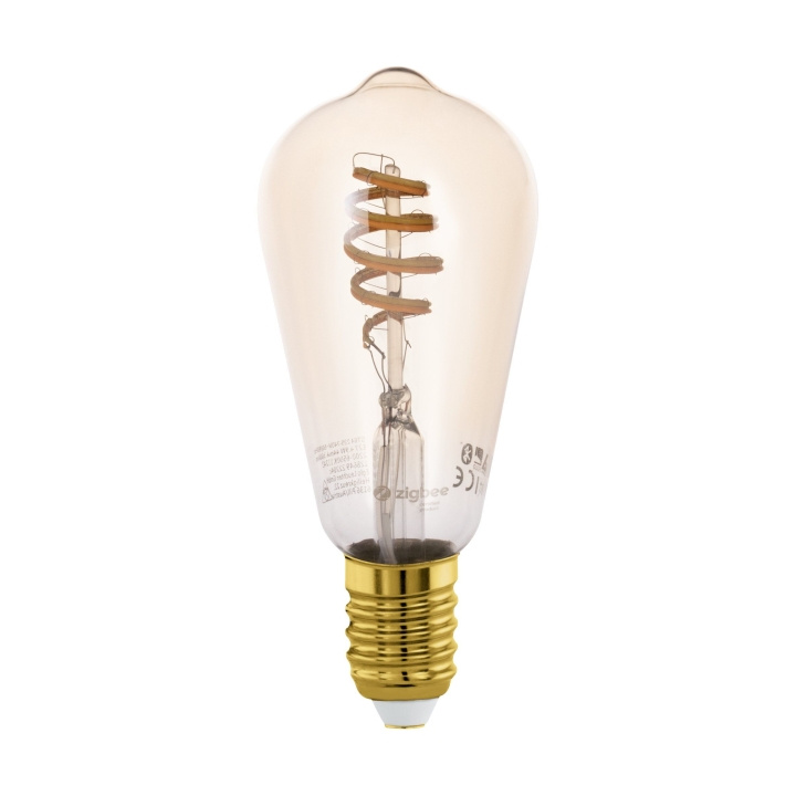 Eglo E27 ST64 spiraal, amber - TW - Zigbee, Bluetooth in de groep HOME ELECTRONICS / Verlichting / LED-lampen bij TP E-commerce Nordic AB (D04007)