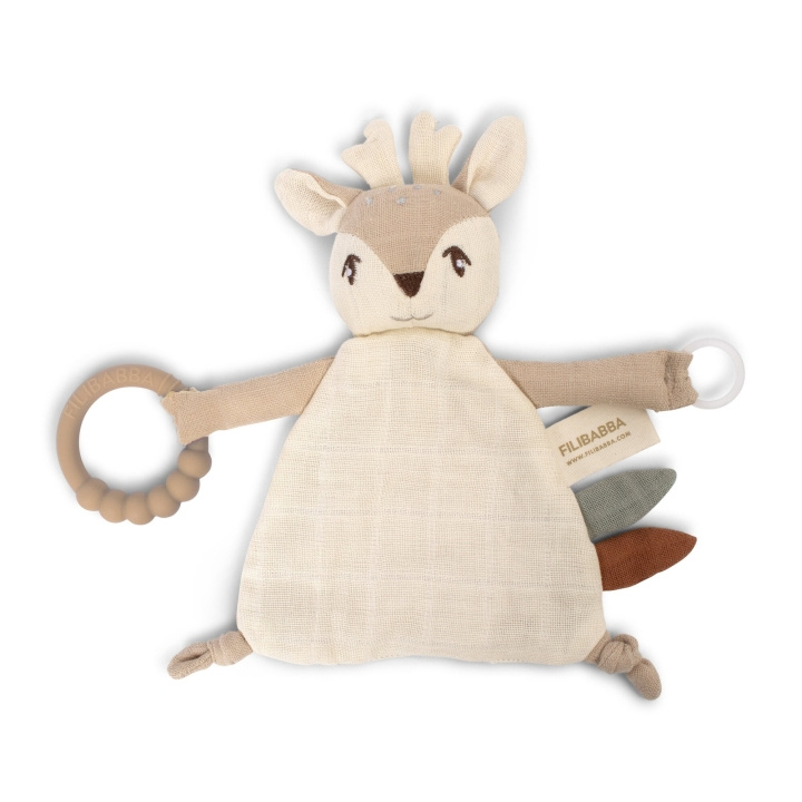 Filibabba Knuffeldoekje met bijtring - Fawn - (FI-03357) in de groep SPEELGOED, KINDER- & BABYPRODUCTEN / Kindertextiel / Knuffeldoeken bij TP E-commerce Nordic AB (D04142)