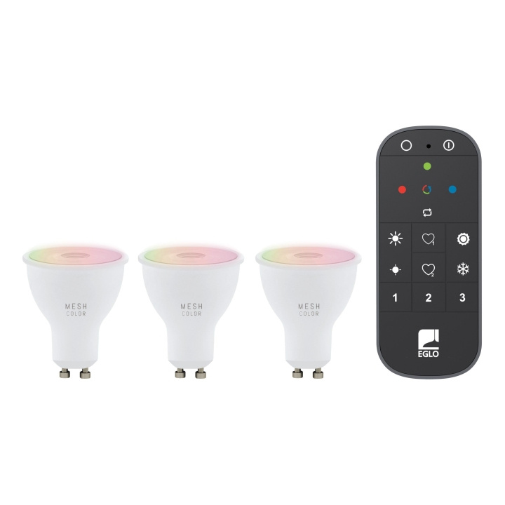 Eglo Set van 3x GU10, afstandsbediening - RGB + TW - Zigbee, Bluetooth in de groep HUISHOUDEN & TUIN / Smart home / Slimme verlichting bij TP E-commerce Nordic AB (D04190)