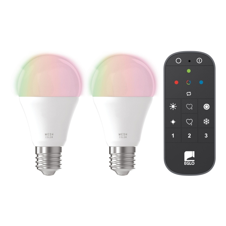 Eglo Set van 2x E27 A60, afstandsbediening - RGB + TW - Zigbee, Bluetooth in de groep HUISHOUDEN & TUIN / Smart home / Slimme verlichting bij TP E-commerce Nordic AB (D04191)