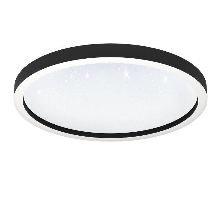 Eglo Montemorelos-Z loftlamp zwart met kristaleffect Ø57 - RGB + TW - Zigbee, Bluetooth in de groep HOME ELECTRONICS / Verlichting / Plafondverlichting bij TP E-commerce Nordic AB (D04237)