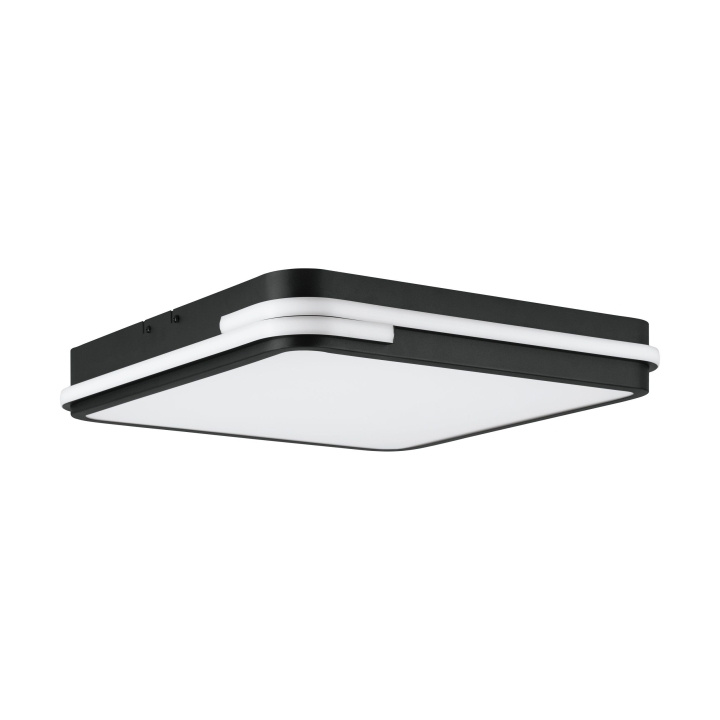 Eglo Genovese-Z loft lamp zwart 47x47 - RGB + TW - Zigbee, Bluetooth in de groep HOME ELECTRONICS / Verlichting / Plafondverlichting bij TP E-commerce Nordic AB (D04311)