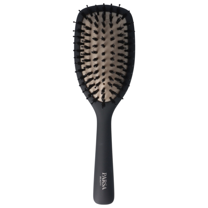 Parsa Keratine Care & Shine Paddle Brush - Zwart in de groep BEAUTY & HEALTH / Haar & Styling / Haarborstels bij TP E-commerce Nordic AB (D04400)