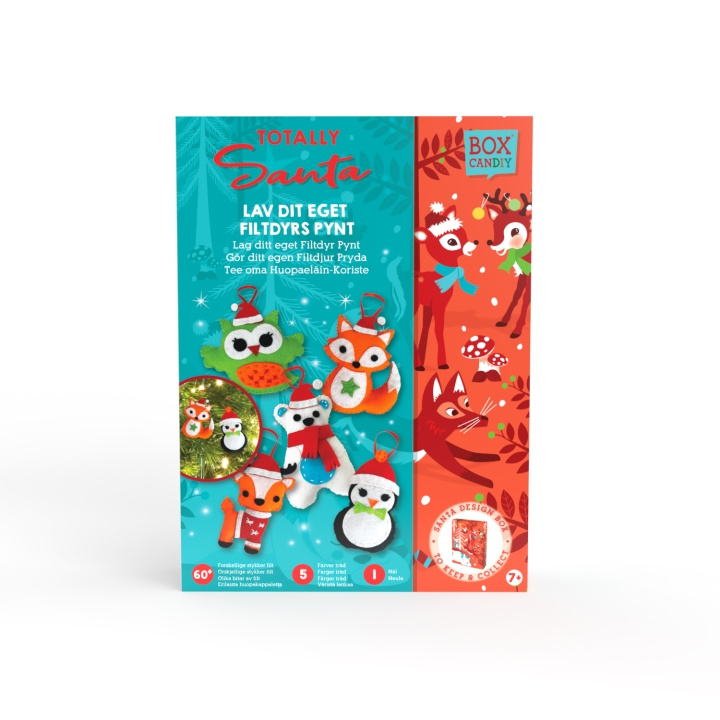 BOX CANDIY Vilten dierenornamenten - Helemaal de Kerstman (BC-X2209) in de groep SPEELGOED, KINDER- & BABYPRODUCTEN / Speelgoed / Ambachten bij TP E-commerce Nordic AB (D04414)