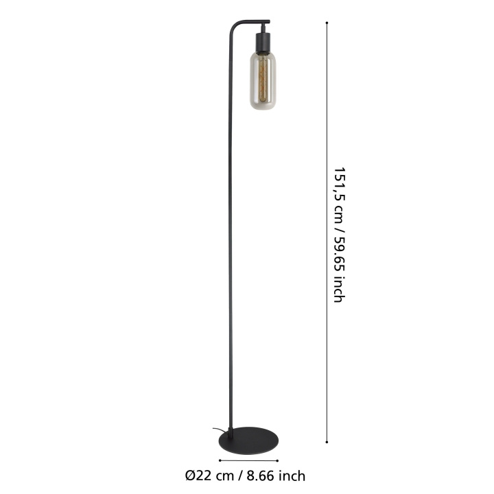 Eglo MAIONE vloerlamp Zwart in de groep HOME ELECTRONICS / Verlichting / Vloerlampen bij TP E-commerce Nordic AB (D04515)