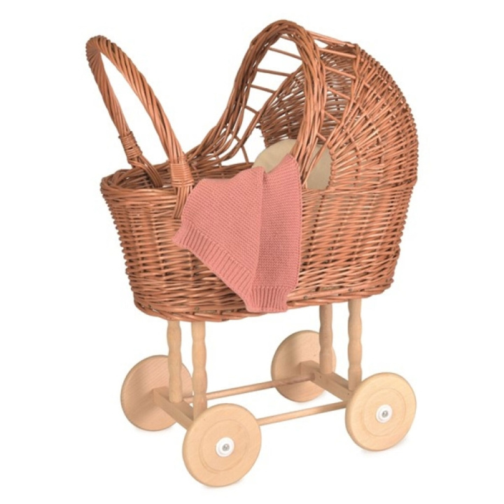 Egmont Toys Rieten kinderwagen met gebreide deken - (700055) in de groep SPEELGOED, KINDER- & BABYPRODUCTEN / Speelgoed / Docks & Accessoires bij TP E-commerce Nordic AB (D04646)