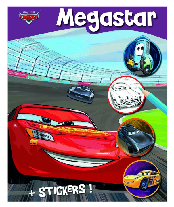 Disney Megastar Kleurboek - Auto\'s in de groep SPORT, VRIJE TIJD & HOBBY / Hobby / Schilderen & tekenen bij TP E-commerce Nordic AB (D04665)