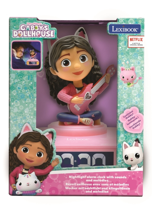 Gabby\'s Dollhouse Wekker met nachtlampje en geluiden (80114) in de groep SPEELGOED, KINDER- & BABYPRODUCTEN / Kinderkamer / Overige meubels bij TP E-commerce Nordic AB (D04705)