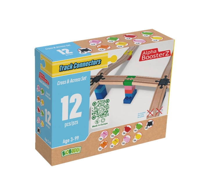 Alpha BoosterZ Spoorverbinders - Dwars & Dwars set (210-20240503) in de groep SPEELGOED, KINDER- & BABYPRODUCTEN / Speelgoed / Speelset bij TP E-commerce Nordic AB (D04781)