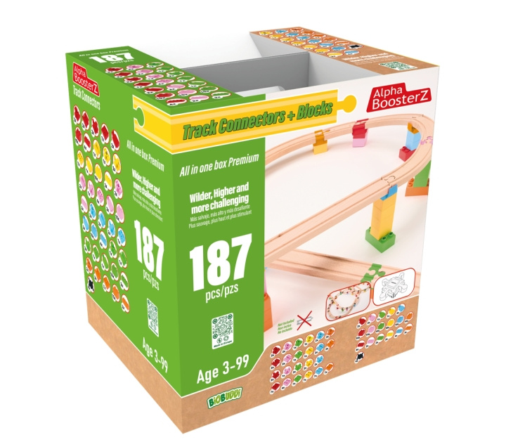 Alpha BoosterZ Spoorverbinders - Alles in één blokkendoos Premium - (210-20240415) in de groep SPEELGOED, KINDER- & BABYPRODUCTEN / Speelgoed / Speelset bij TP E-commerce Nordic AB (D04782)