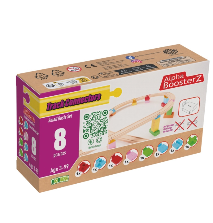 Alpha BoosterZ Spoorverbinders - Kleine Basis Set (210-20240101) in de groep SPEELGOED, KINDER- & BABYPRODUCTEN / Speelgoed / Speelset bij TP E-commerce Nordic AB (D04792)