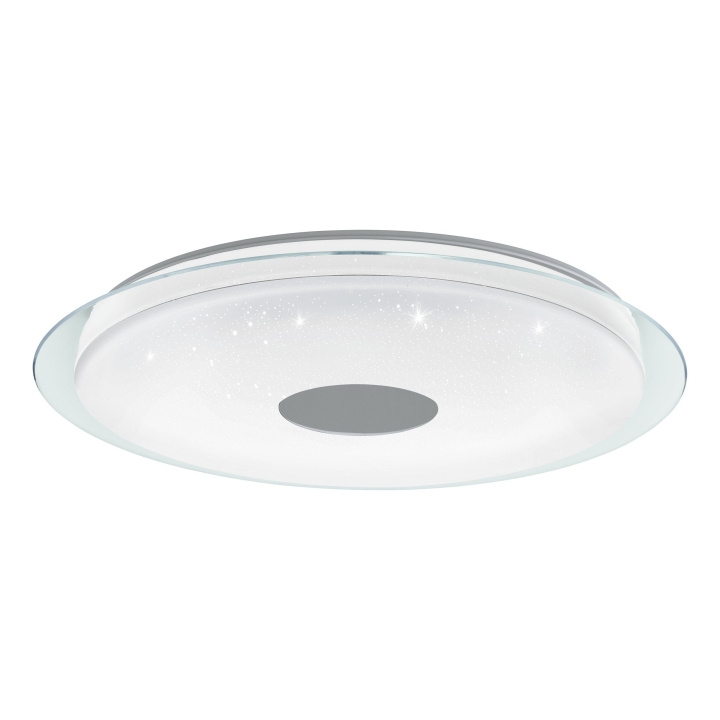 Eglo Totari-Z plafondlamp chroom en wit met kristaleffect Ø77 - TW - Zigbee, Bluetooth in de groep HOME ELECTRONICS / Verlichting / Plafondverlichting bij TP E-commerce Nordic AB (D04826)