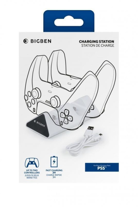 Bigben PS5 Dubbele Lader V2 in de groep HOME ELECTRONICS / Spelconsoles en accessoires / Sony PlayStation 5 / Accessoires bij TP E-commerce Nordic AB (D04842)