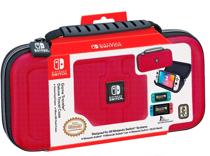 Bigben Nintendo Switch Interactieve officiële Deluxe reisetui - Rood in de groep HOME ELECTRONICS / Spelconsoles en accessoires / Nintendo Switch / Accessoires bij TP E-commerce Nordic AB (D04852)