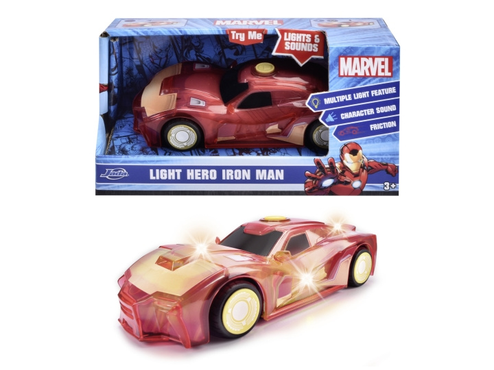 Dickie Toys Marvel Light Hero Iron Man 1:32 (203222002) in de groep SPEELGOED, KINDER- & BABYPRODUCTEN / Speelgoed / Speelgoedauto\'s bij TP E-commerce Nordic AB (D04876)