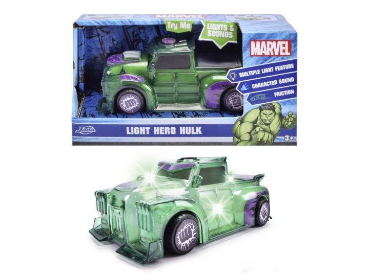 Dickie Toys Marvel Light Hero Hulk 1:32 (203222003) in de groep SPEELGOED, KINDER- & BABYPRODUCTEN / Speelgoed / Speelgoedauto\'s bij TP E-commerce Nordic AB (D04877)