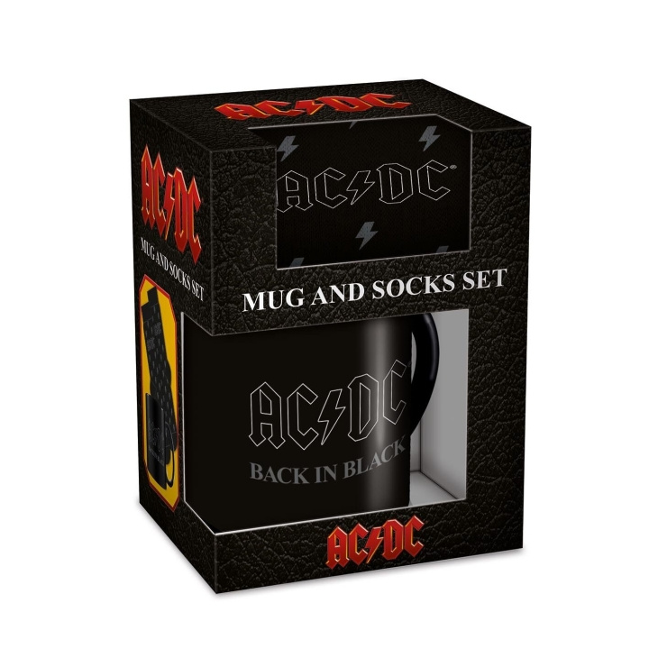 Pyramid International AC/DC Mok & Sokken Set - UK 3-8 / EU 36-41 in de groep SPORT, VRIJE TIJD & HOBBY / Leuke dingen / Bekers bij TP E-commerce Nordic AB (D04985)