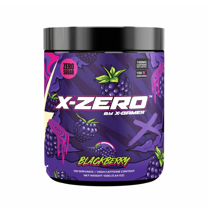 X-GAMER Energidryckspulver X-Zero 160 gram Blackberry in de groep COMPUTERS & RANDAPPARATUUR / GAMING / Energiedrankjes voor gamers bij TP E-commerce Nordic AB (D05307)