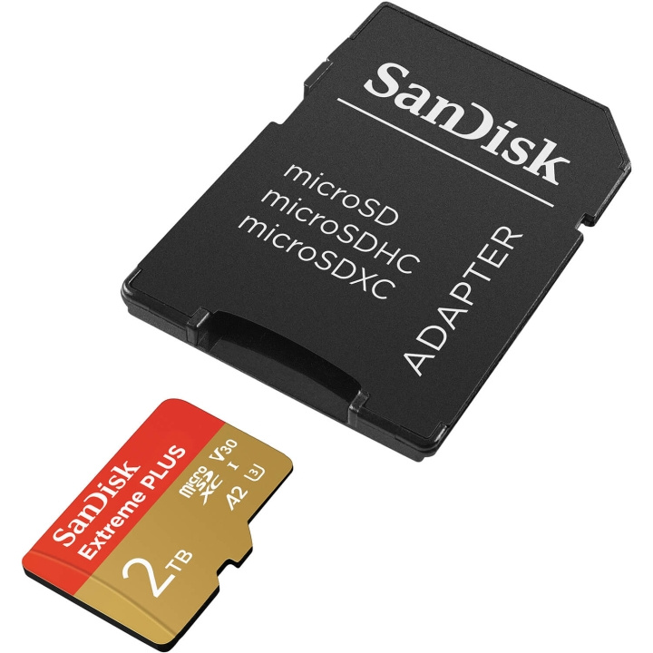 SanDisk Minneskort MicroSDXC Extreme Plus 2TB UHS-I Med Adapter in de groep HOME ELECTRONICS / Opslagmedia / Geheugenkaarten / MicroSD/HC/XC bij TP E-commerce Nordic AB (D05361)