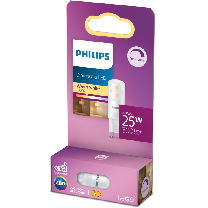 Philips LED G9 Kapsel 2,7W (25W) Dimbar 300lm in de groep HOME ELECTRONICS / Verlichting / LED-lampen bij TP E-commerce Nordic AB (D05496)