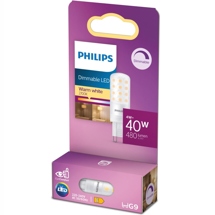 Philips LED G9 Kapsel 4W (40W) Dimbar 480lm in de groep HOME ELECTRONICS / Verlichting / LED-lampen bij TP E-commerce Nordic AB (D05497)