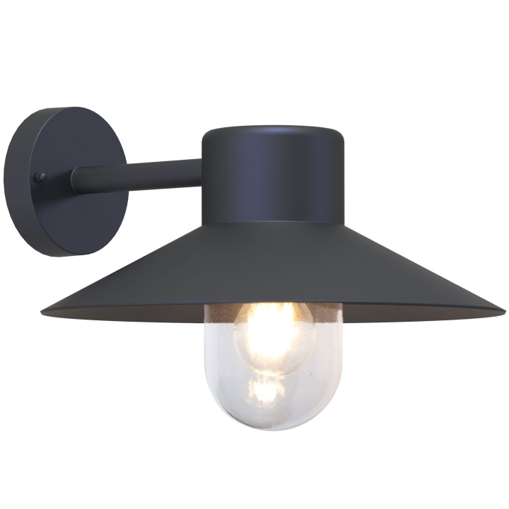 Llitt Victor Väggarmatur E27-sockel IP44 Antracit in de groep HUISHOUDEN & TUIN / Elektriciteit & Verlichting / Buitenverlichting / Buitenwandlamp / Buitenwandlamp zonder sensor bij TP E-commerce Nordic AB (D05537)