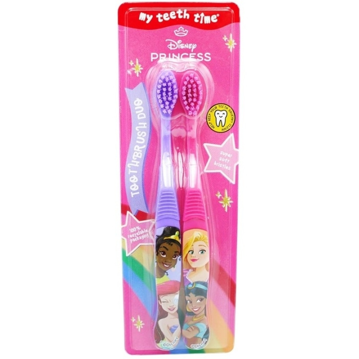 Disney Princess Toothbrush Duo Super Soft in de groep BEAUTY & HEALTH / Mondverzorging / Elektrische tandenborstelaccessoires bij TP E-commerce Nordic AB (D05603)