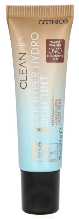 Catrice Clean ID 24H Hyper Hydro Skin Tint 30 ml #090 Warm Walnut in de groep BEAUTY & HEALTH / Huidsverzorging / Gezicht / Getinte Moisturizer bij TP E-commerce Nordic AB (D05808)