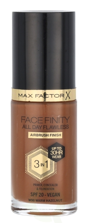 Max Factor Facefinity All Day Flawless 3 In 1 Foundation 30 ml W98 Warm Hazelnut in de groep BEAUTY & HEALTH / Makeup / Make-up gezicht / Foundation bij TP E-commerce Nordic AB (D05835)