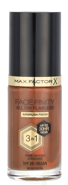 Max Factor Facefinity All Day Flawless 3 In 1 Foundation 30 ml W100 Cocoa in de groep BEAUTY & HEALTH / Makeup / Make-up gezicht / Foundation bij TP E-commerce Nordic AB (D05836)