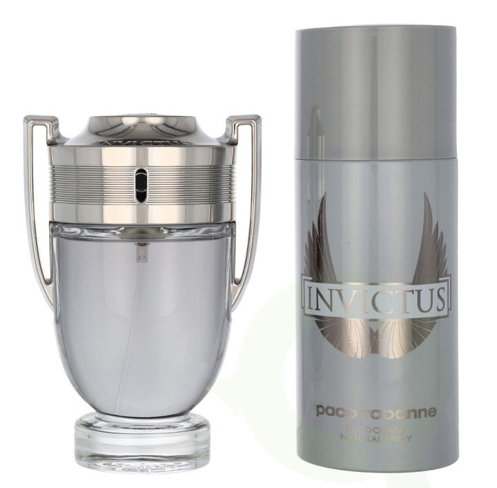 Paco Rabanne Invictus Giftset 250 ml Edt Spray 100ml/Deo Spray 150 ml in de groep BEAUTY & HEALTH / Geuren & Parfum / Parfum / Parfum voor hem bij TP E-commerce Nordic AB (D06029)