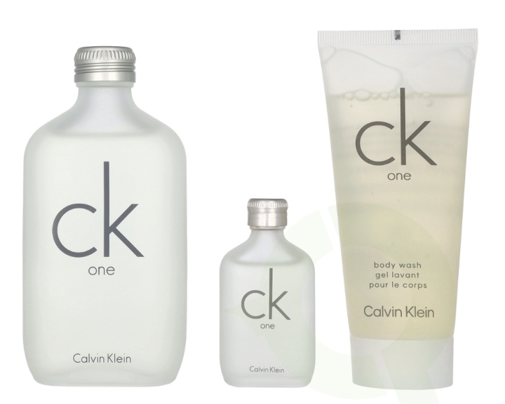 Calvin Klein CK One Giftset 215 ml Edt 100ml/Body Wash 100ml/Edt 15ml in de groep BEAUTY & HEALTH / Geuren & Parfum / Parfum / Unisex bij TP E-commerce Nordic AB (D06075)