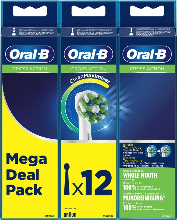 Oral B Kruis Actie 4+4+4ct in de groep BEAUTY & HEALTH / Mondverzorging / Elektrische tandenborstelaccessoires bij TP E-commerce Nordic AB (D06342)