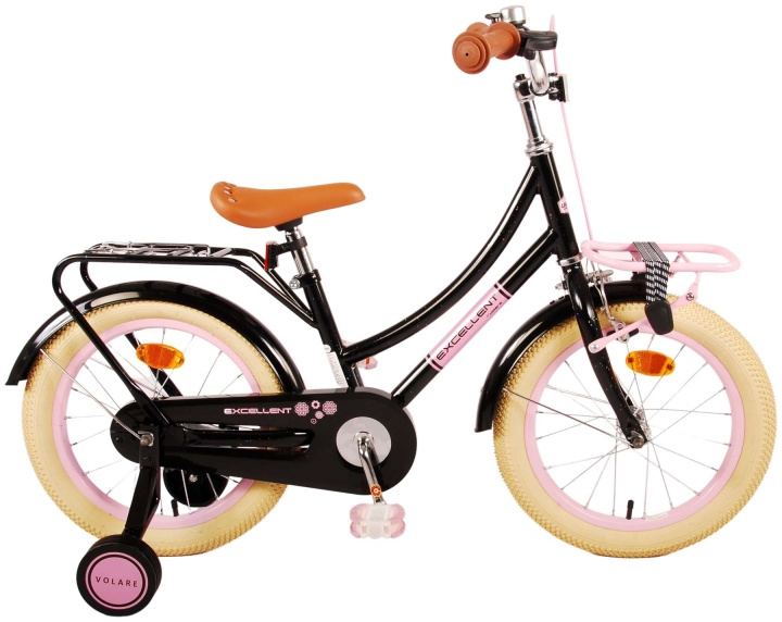 Volare Kinderfiets 16 - Excellent Zwart (21386) in de groep SPEELGOED, KINDER- & BABYPRODUCTEN / Buitenspeelgoed / Fietsen & Steppen bij TP E-commerce Nordic AB (D06397)