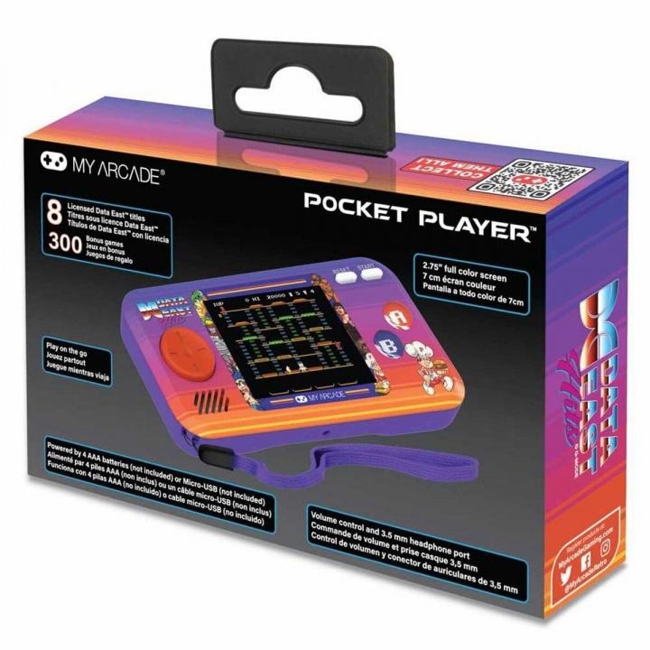 My Arcade DATA EAST HITS POCKET SPELER in de groep HOME ELECTRONICS / Spelconsoles en accessoires / Overige games bij TP E-commerce Nordic AB (D06413)