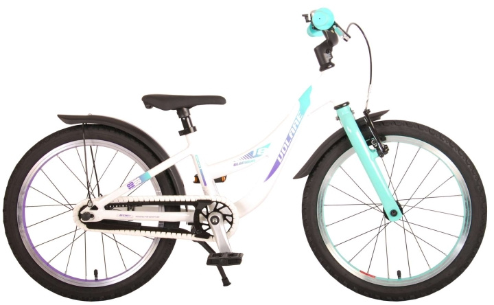 Volare Kinderfiets 18 - Glamour Parel Wit/Groen (21876) in de groep SPEELGOED, KINDER- & BABYPRODUCTEN / Buitenspeelgoed / Fietsen & Steppen bij TP E-commerce Nordic AB (D06420)