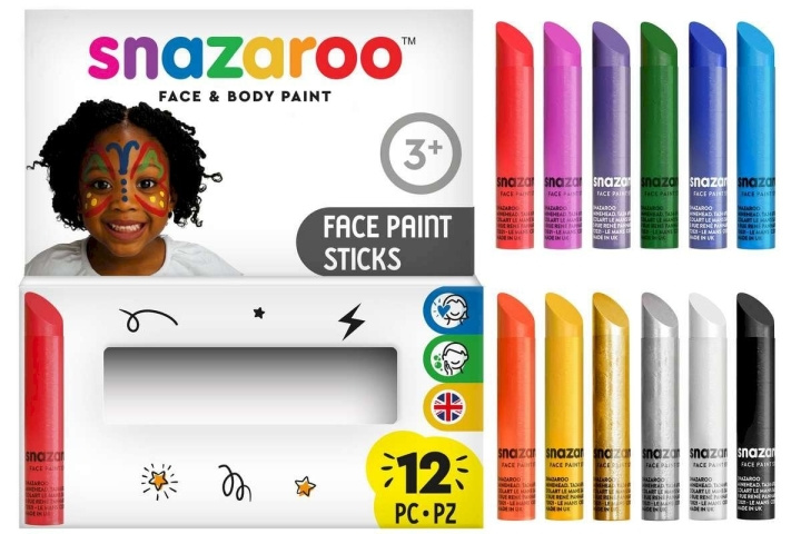 Snazaroo Make-up kleurenstiften (12 stuks) (791103) in de groep SPEELGOED, KINDER- & BABYPRODUCTEN / Speelgoed / Ambachten bij TP E-commerce Nordic AB (D06431)