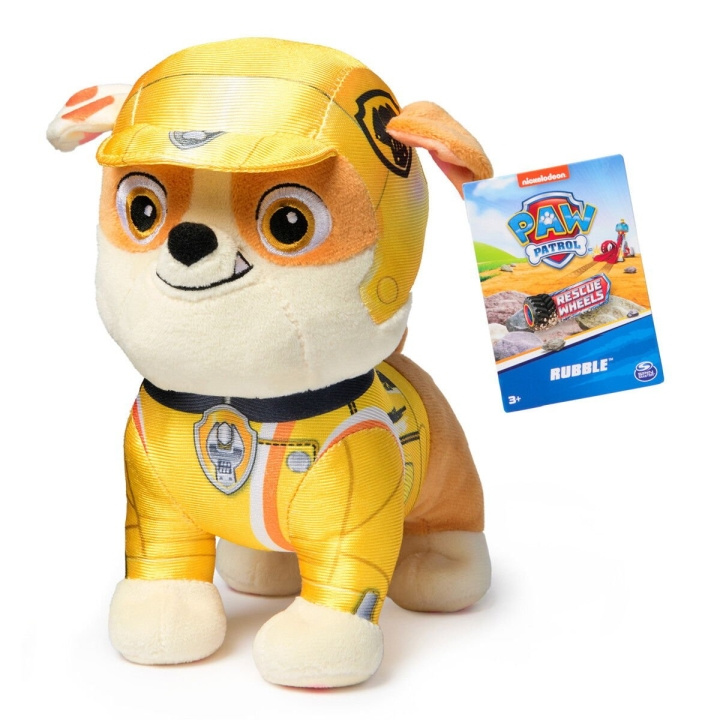 Paw Patrol Rescue Wheels - Basis Pluche - Rubble (19cm) in de groep SPEELGOED, KINDER- & BABYPRODUCTEN / Babyspeelgoed / Knuffels bij TP E-commerce Nordic AB (D06543)