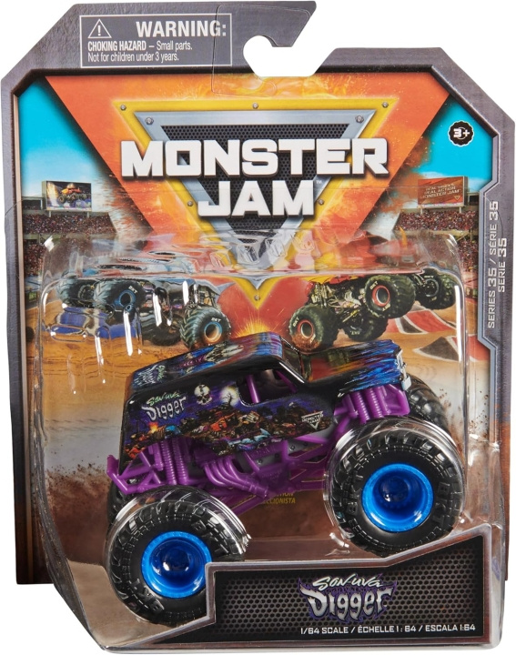 Monster Jam 1:64 Enkel pakket - Son-Uva Digger in de groep SPEELGOED, KINDER- & BABYPRODUCTEN / Speelgoed / Speelgoedauto\'s bij TP E-commerce Nordic AB (D06566)