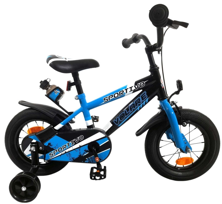 Volare Kinderfiets 12 - Blauw/Zwart (31276) in de groep SPEELGOED, KINDER- & BABYPRODUCTEN / Buitenspeelgoed / Fietsen & Steppen bij TP E-commerce Nordic AB (D06584)