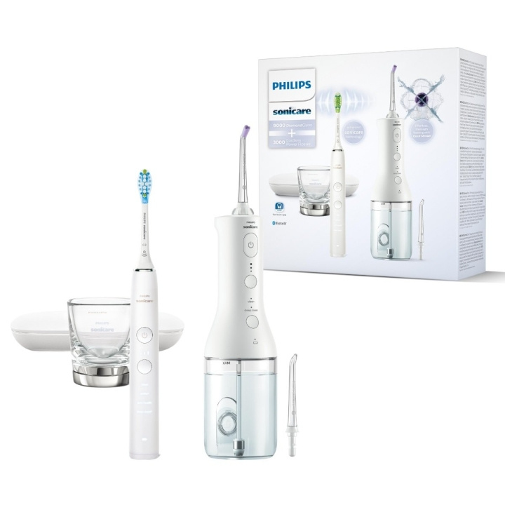 Philips Wit snoerloos powerflosser DiamondClean 9000 (HX3886/41) in de groep BEAUTY & HEALTH / Mondverzorging / Elektrische tandenborstels bij TP E-commerce Nordic AB (D06615)