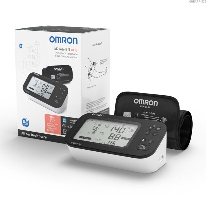 Omron M7 Intelli Afib in de groep BEAUTY & HEALTH / Gezondheidszorg / Bloeddrukmeters bij TP E-commerce Nordic AB (D06621)