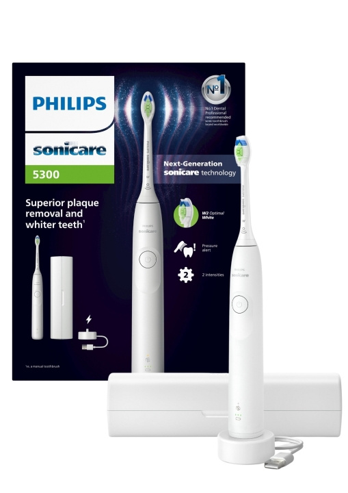 Philips Sonicare White elektrische tandenborstel Series 5300 HX7108/02 in de groep BEAUTY & HEALTH / Mondverzorging / Elektrische tandenborstels bij TP E-commerce Nordic AB (D06622)