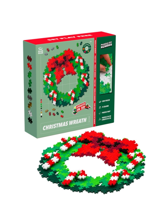 Plus Plus Puzzel op nummer - Kerstkrans in de groep SPEELGOED, KINDER- & BABYPRODUCTEN / Speelgoed / Bouwspeelgoed / Bouwblokken bij TP E-commerce Nordic AB (D06667)