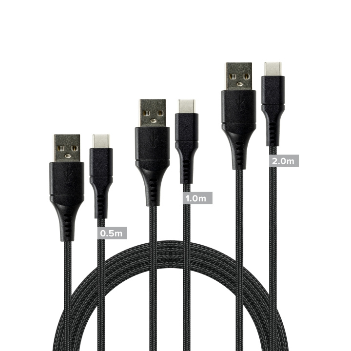 Speedlink USB-A naar USB-C kabelset, zwart in de groep COMPUTERS & RANDAPPARATUUR / Computerkabels / USB / USB-C bij TP E-commerce Nordic AB (D06672)